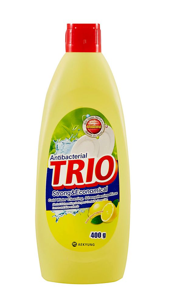 Средство для мытья посуды с экстрактом зеленого чая TRIO Completely Washes Away 400 гр