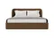 Кровать двуспальная Classic 180 см (коричневый, рогожка)