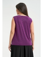 Блузка нарядная без рукавов топ трикотажный