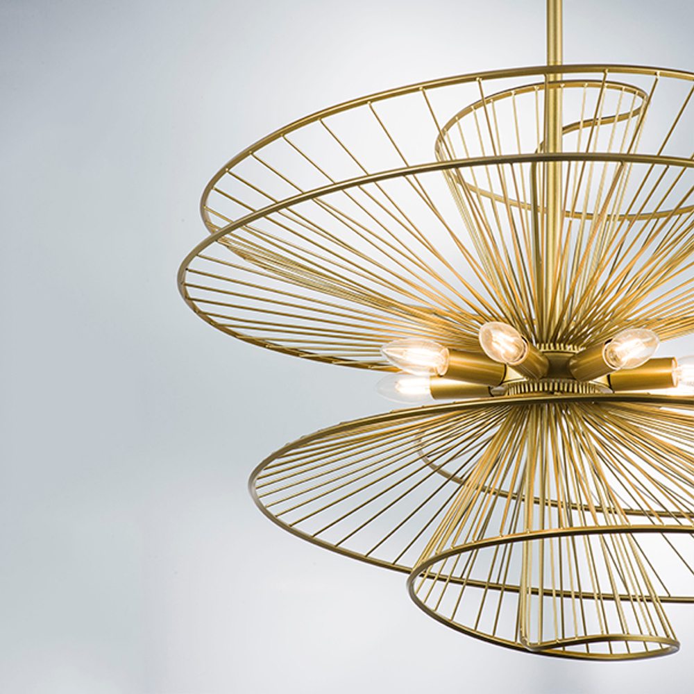 728183 Люстра ZETA 8х40W E14 ЗОЛОТО