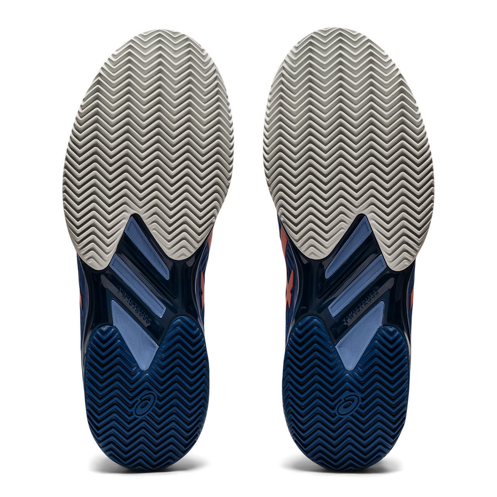 Мужские кроссовки теннисные Asics Solution Speed FF 2 Clay - blue harmony/guava