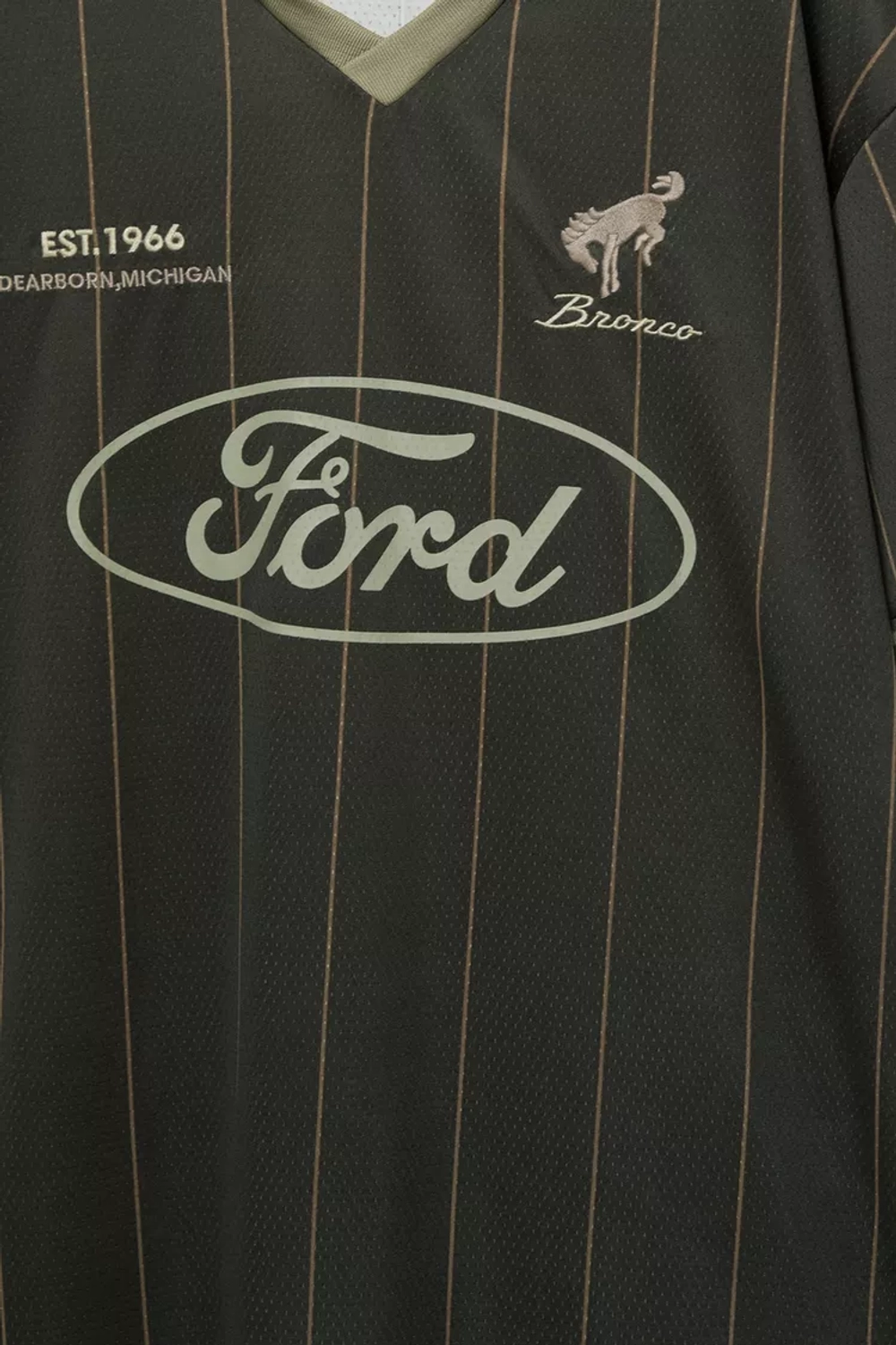 PULL&BEAR Футболка с символикой команды Ford, военно-морской