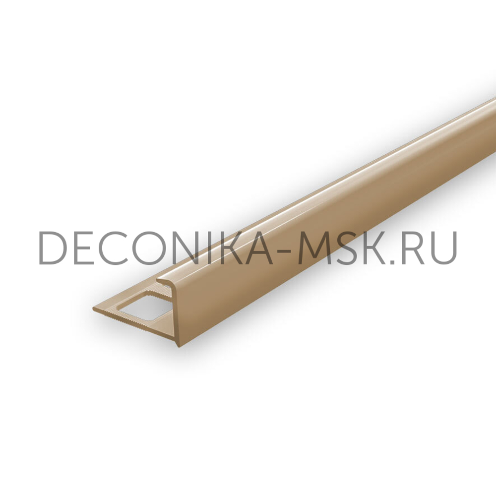 Раскладка для плитки наружная DECONIKA 8мм 2.5м Бежевый глянцевый Д-Пл8-Н-012БЖГ