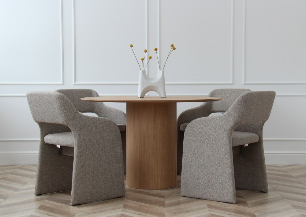 Стол обеденный Type D 120 см основание D 43 см (натуральный дуб)