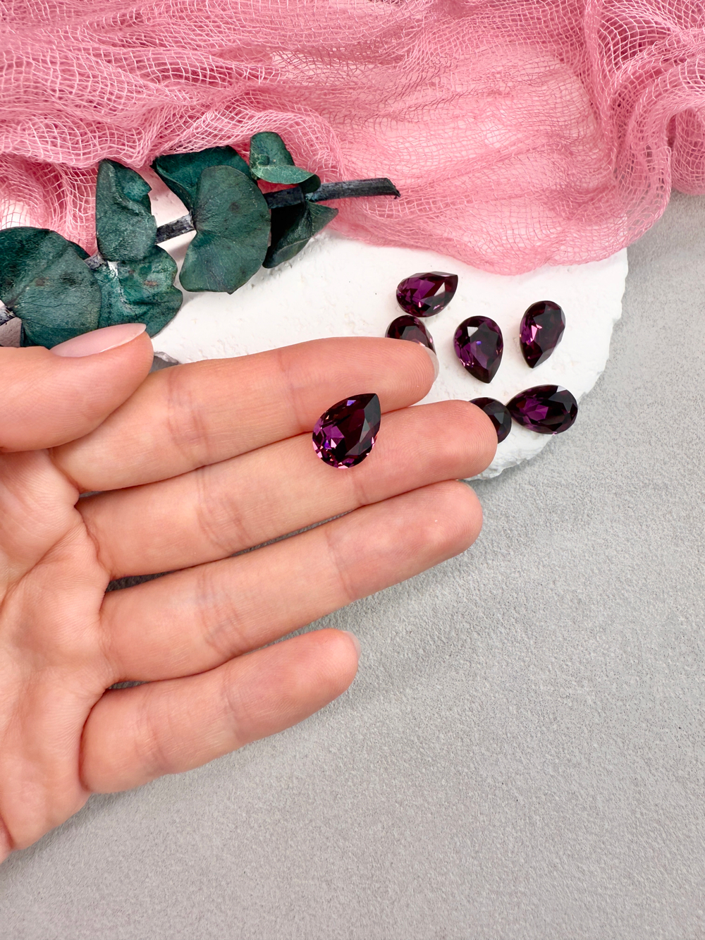 Капля Drop 14*10 мм, Amethyst