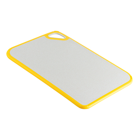 Доска разделочная 29х20см Smart Solutions Homi светло-серая с желтым кантом