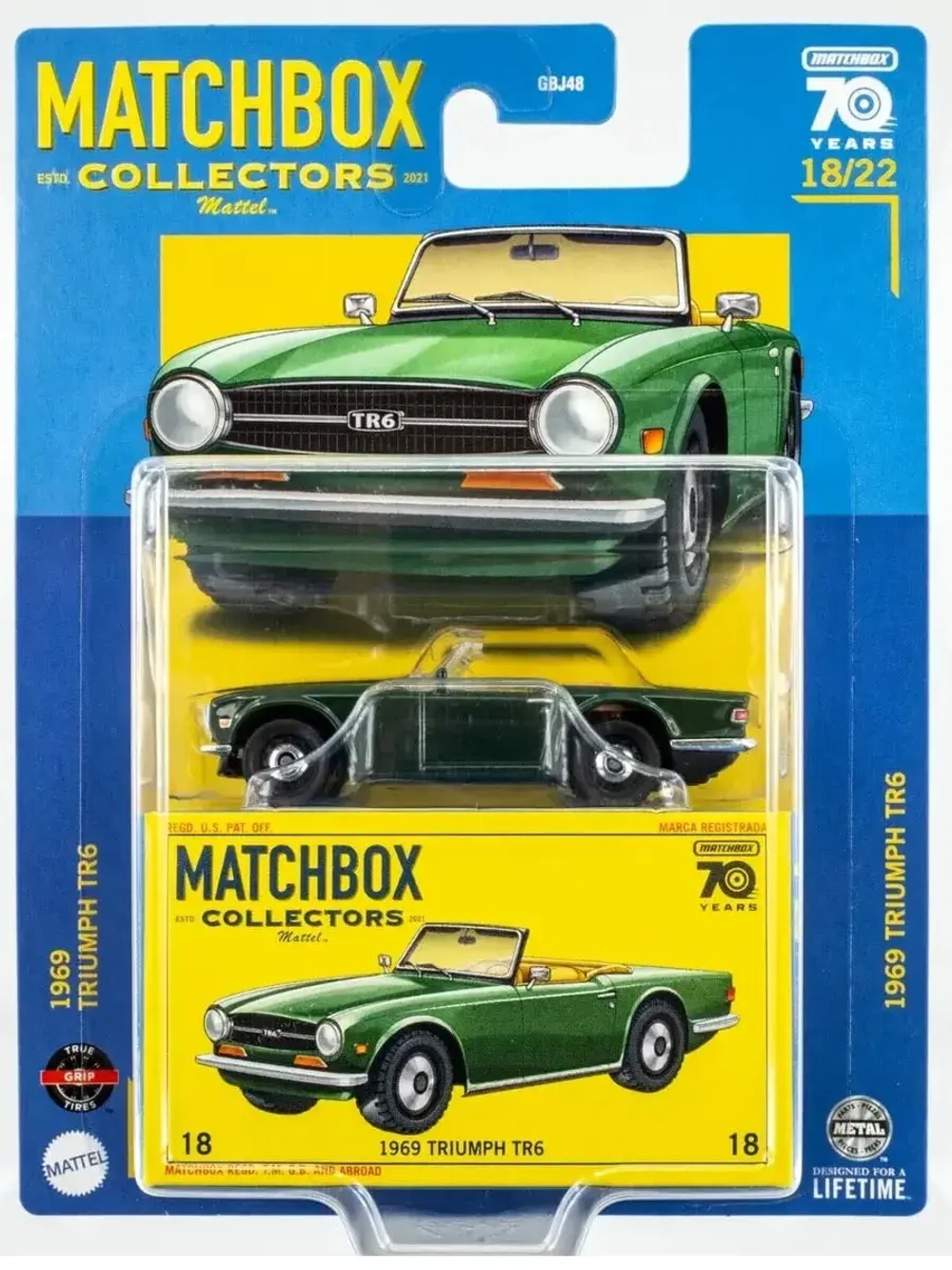 Машинка Хот Вилс Matchbox 1969 Triumph TR6 GBJ48 HLJ63
