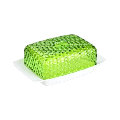 Масленка Мозаика (бело-бирюзовая/прозрачная)