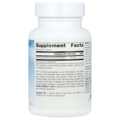 Source Naturals, Serene Science®, 5-HTP, 100 мг, 60 капсул