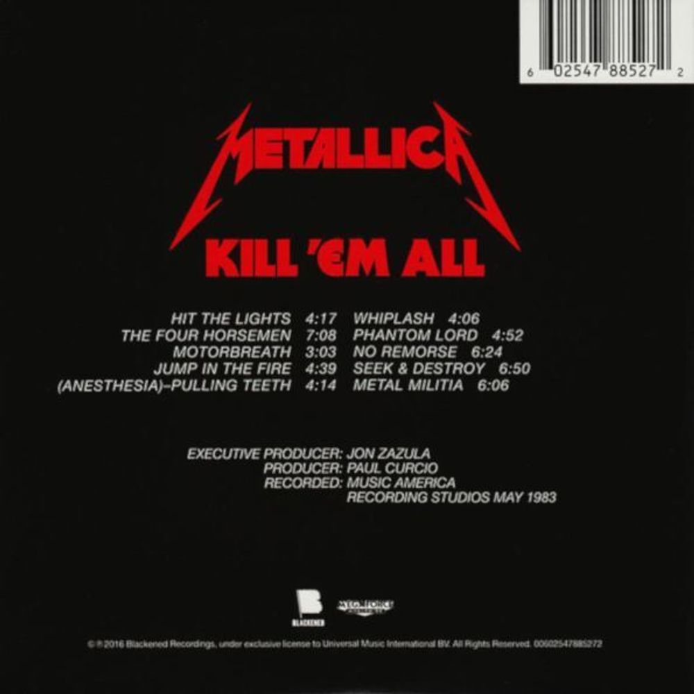 Metallica. Kill 'Em All (CD)