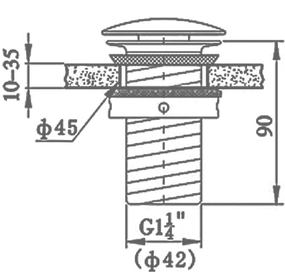 Донный клапан Black&White Universe click-clack Gun Metal (U8707GM)