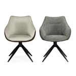 Стул на металлокаркасе Woodville Kansas brown, cream, black, ножки черные