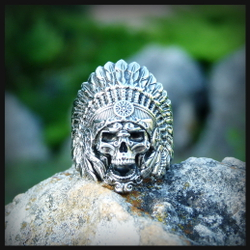 Кольцо мужское "Вождь" авторская работа , мельхиор