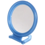 Зеркало косметическое « Классика», круглое с подставочкой, цвет в ассортименте, d-6.5см (Стикер на минивложение 40шт)