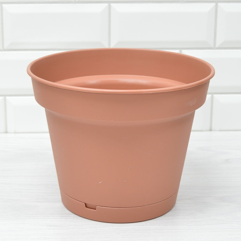 Горшок цветочный Mint 5л d240мм, терракотовый