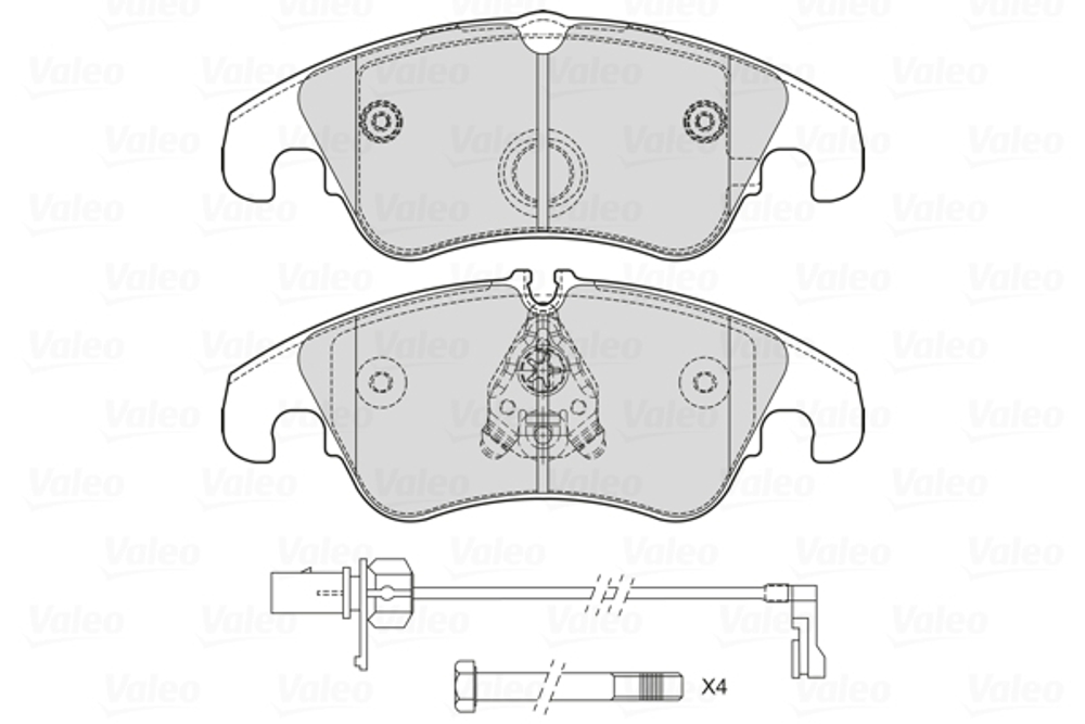 VALEO - 601714-VAL - Brake Pad Set, disc brake