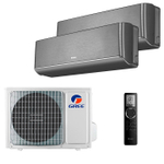 Мультисплит система на 2 комнаты Gree GWH09AVCXB-K6DNA1B/I (black) x 2 / GWHD(14)NK6OO (LCLH)