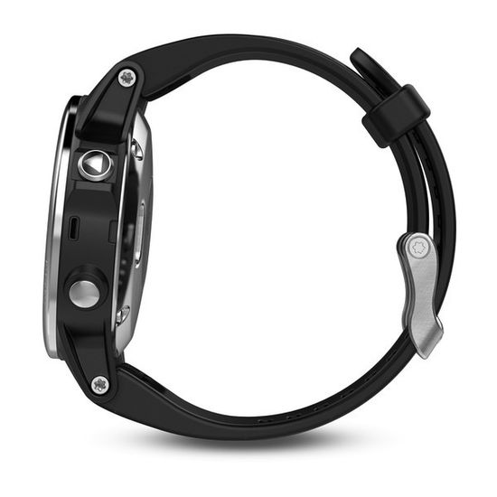 Спортивные смарт часы Garmin Fenix 5S - серебристые с черным ремешком 010-01685-02