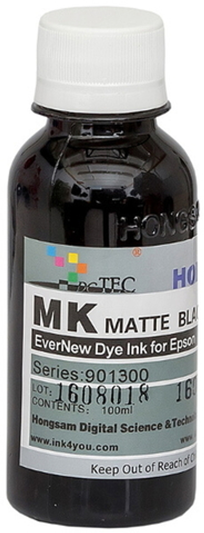 Чернила DCTec — HONGSAM водорастворимые для Epson серия: 901300 - Matt Black (Матовый черный) 100 мл.
