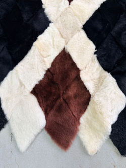 Покрывало меховое ковер из шкуры овчины