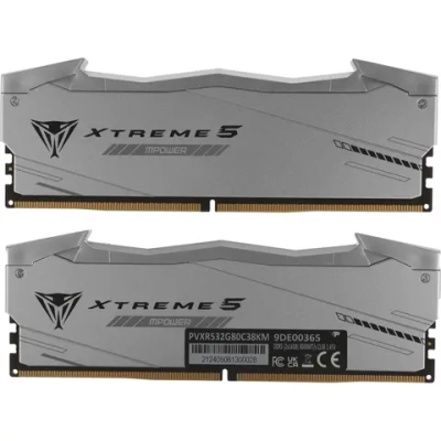 Память оперативная Patriot DDR5 2x16GB 8000MHz Viper Xtreme 5 RGB RTL Gaming (PVXR532G80C38KM)