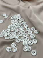 Пуговицы на прокол керамические белые граненые