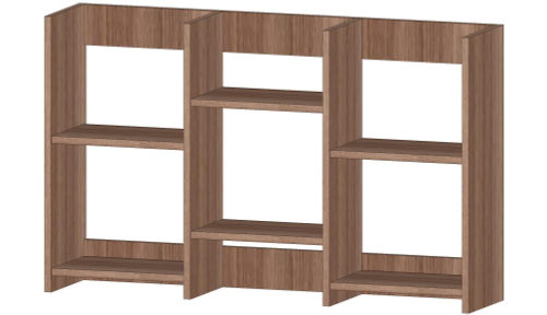 Полка книжная средняя Ясень Шимо тёмный