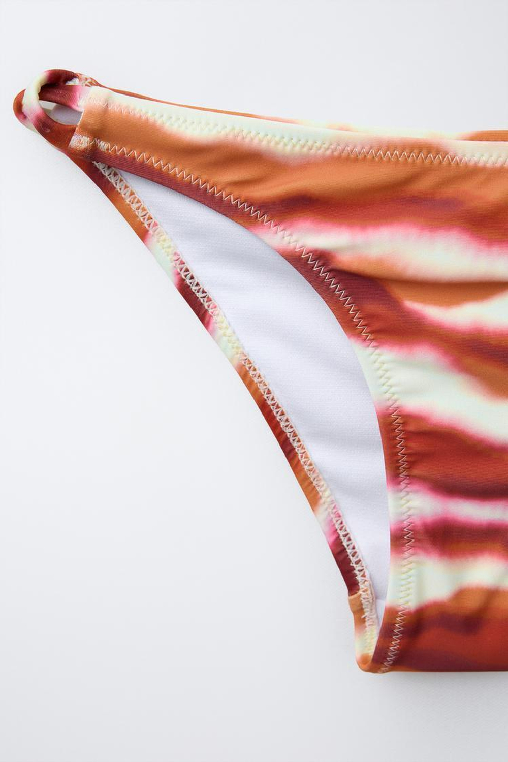 ZARA КОМПЛЕКТ БИКИНИ С ПРИНТОМ ТАЙ-ДАЙ, ЧЕРЕПИЧНЫЙ