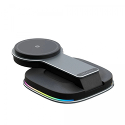 Беспроводное зарядное устройство Breaking DS10 Trio 3in1 Qi2 20W, Графит