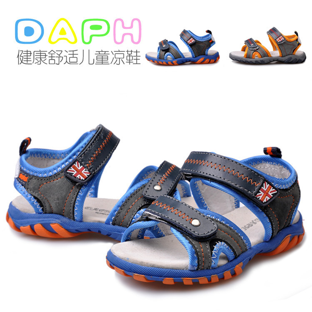 Сандали детские двухцветные на липучках