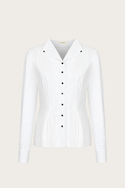 БЛУЗА ИЗ ХЛОПКА С ДЕКОРАТИВНЫМИ ПУГОВИЦАМИ