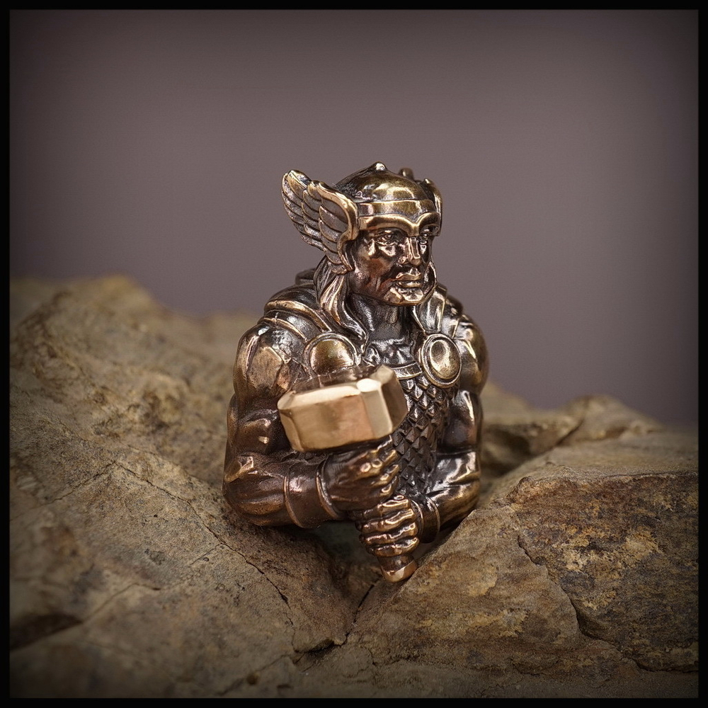 Темлячная бусина "Тор" для ножей , бронза