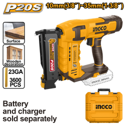 Аккумуляторный нейлер 10-35 мм 20В INGCO CBNLI3603 INDUSTRIAL/Без акб и з.у