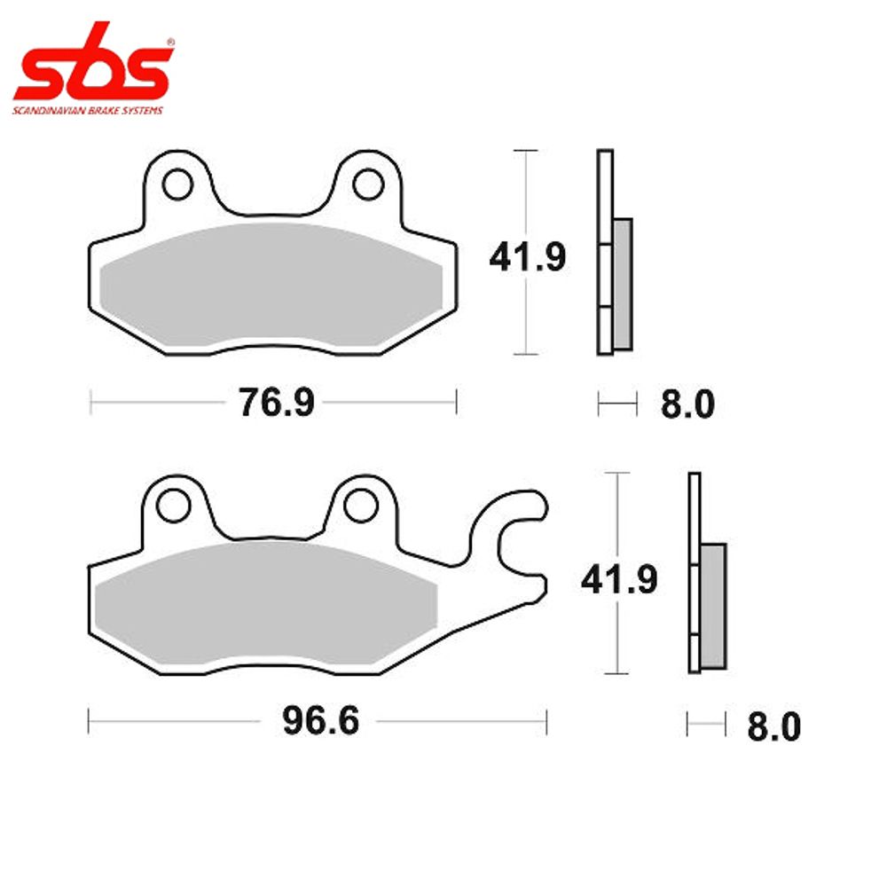 SBS 638LS тормозные колодки передние/задние