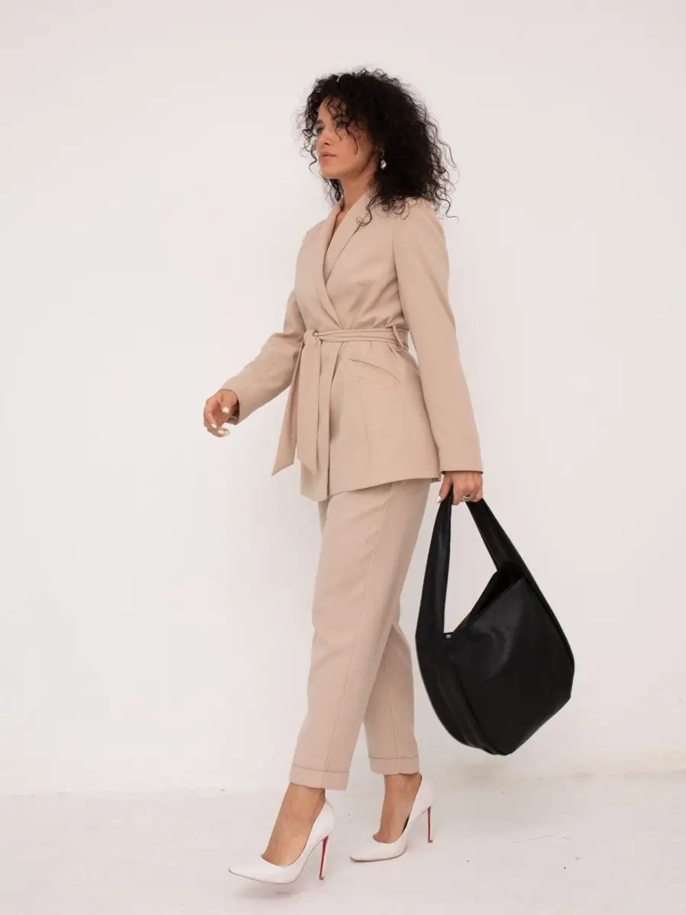 Сумка большая через плечо шоппер мешок