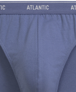 Мужские трусы слипы спорт Atlantic, набор 2 шт., хлопок, деним + тёмно-синие, 2RMP-001