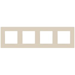 Рамка для розеток и выключателей ЭРА Серия 12 12-5204-02 на 4 поста, Классик, слоновая кость