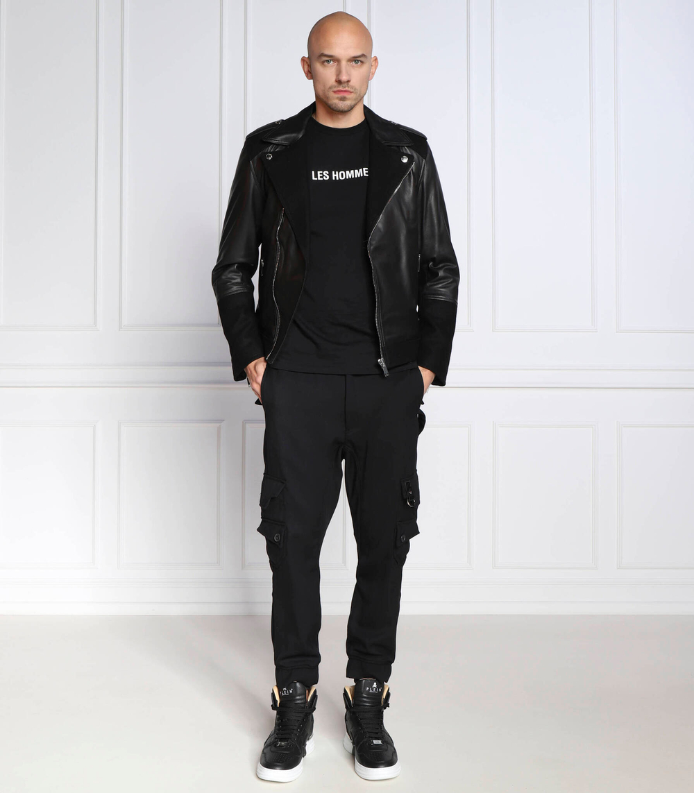 хлопчатобумажные брюки Les Hommes - черный(LF2283070321)