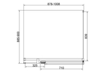 Душевой уголок Экстенза (Extenza) Vincea VSR-4EX901090CLBN, 900/1000*900, брашированный никель, стекло прозрачное