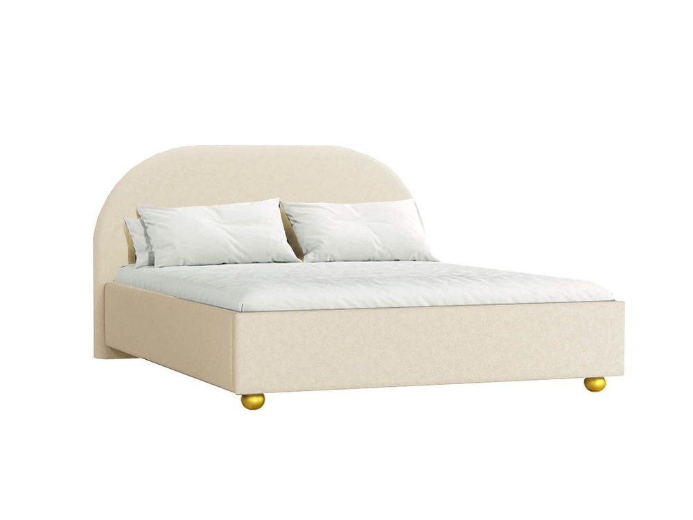 Кровать Афродита 1400 велюр панда ваниль