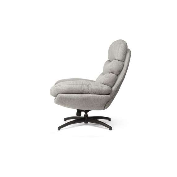 Крутящееся кресло-качалка Sven, серая рогожка