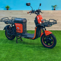 Электровелосипед Wen-box U5, большой аккумулятор 30Ah с двумя курьерскими багажниками (красный)