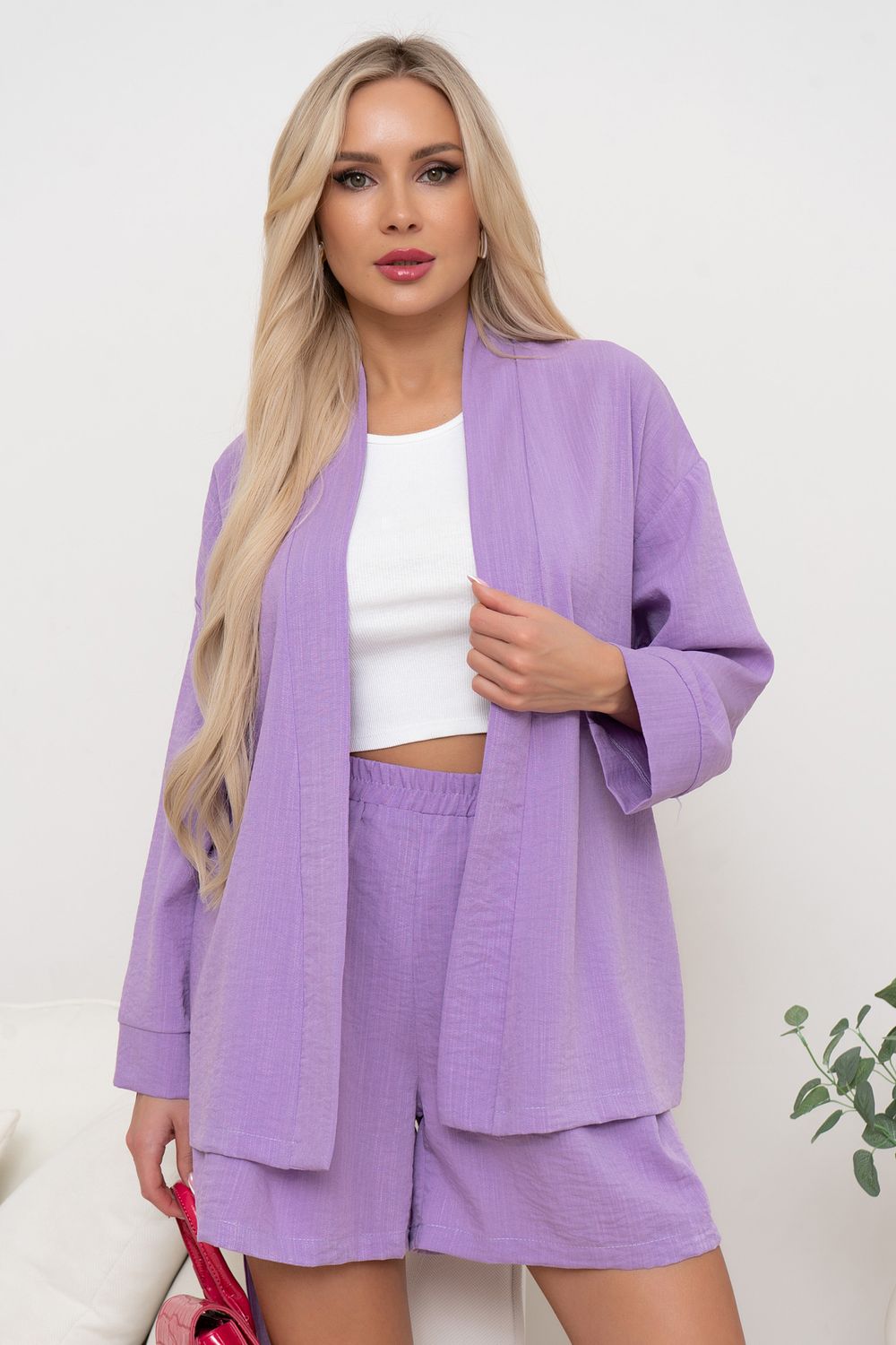 Костюм с шортами (нежная сирень) К11-86 Nikol (Акция)