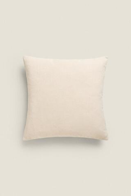 ZARA HOME ОДНОТОННЫЙ ХЛОПКОВЫЙ ЧЕХОЛ ДЛЯ ДЕКОРАТИВНОЙ ПОДУШКИ, ГОЛУБОЙ