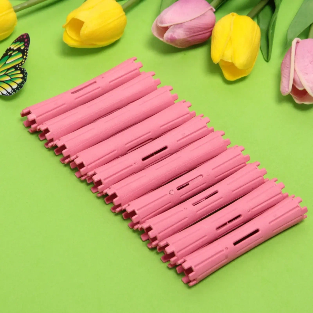 Бигуди пластмассовые-коклюшки 10шт «Styling», микс 6 цветов, d=1,6см (прозрачный пакет с подвесом), без резинки