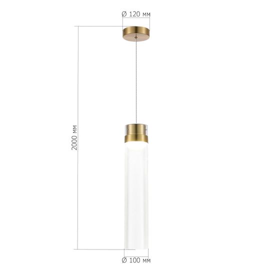 SL6236.303.01 Светильник подвесной ST-Luce Латунь/Прозрачный LED 1*12W 4000K CHAMPAGNE