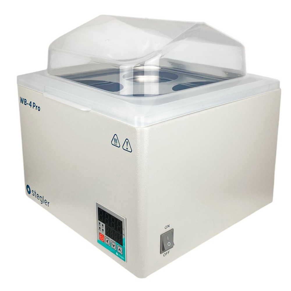Водяная баня Stegler WB-4 Pro (15 л, Tкомн.+5...100 °С, 4 места)