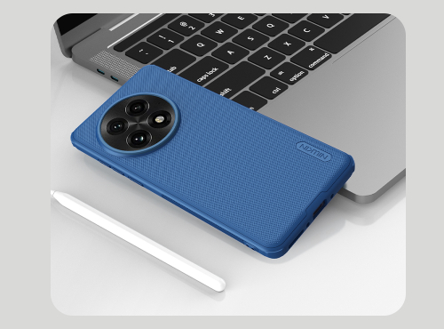 Усиленный чехол синего цвета от Nillkin для OnePlus 13, серия Super Frosted Shield Pro
