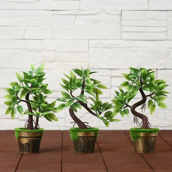 Бонсай в горшке &quot;Осенний&quot; 7x20 см, микс