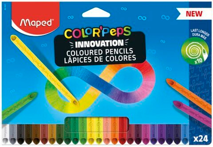 Карандаши цвет. 24цв  Maped Color INFINITY трехгран. корпус, карт. упак.